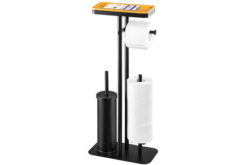 Подставка для туалетной бумаги и ершика 30*17*68,8 см Черная - Elan gallery фото 6