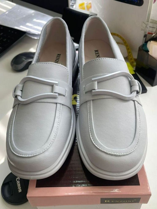 03-PDD196-2 GRAY/BLUE Лоферы женские (натуральная кожа) - Фабричный китай фото 15