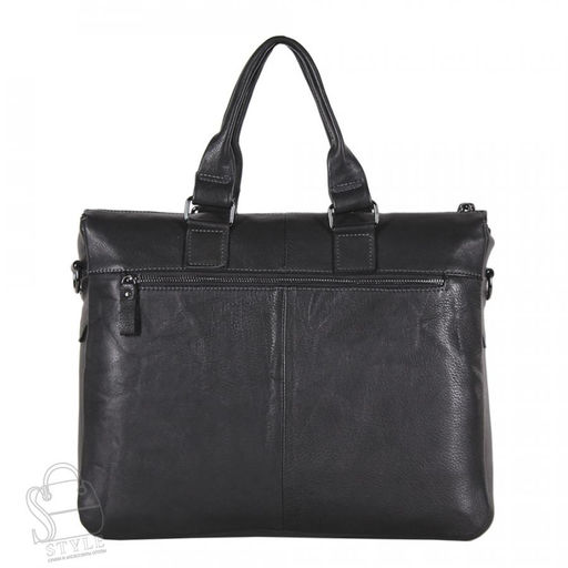 Портфель мужской кожаный 0065Z black Zinimsk - S-style фото 4