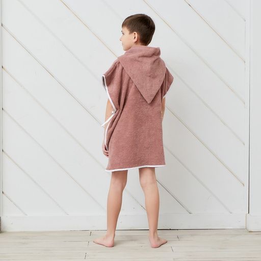 Полотенце-пончо Крошка Я Гномик, цвет мокко, размер 24-32, 100 % хлопок, 320 г/м2  фото 12