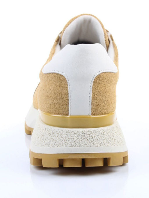 04-PCJ98-5 SAND Кроссовки демисезонные женские (натуральная замша, текстиль)