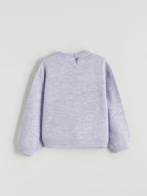 Ku?u Desenli K?z ?ocuk Triko Kazak