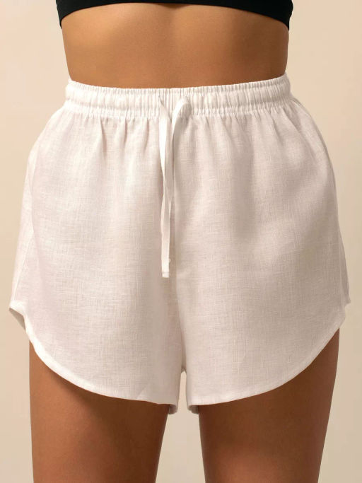 Шорты женские Лён-1 Белый - Modamica фото 4