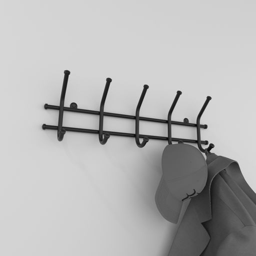 Вешалка "Норма-5" 48*17*80 (бел.,медн.,серебр.,черн.) арт. ВН 24