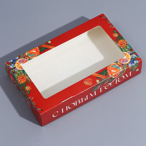 Цена за 5 шт. Коробка складная новогодняя «С Новым годом», 20×12×4 см