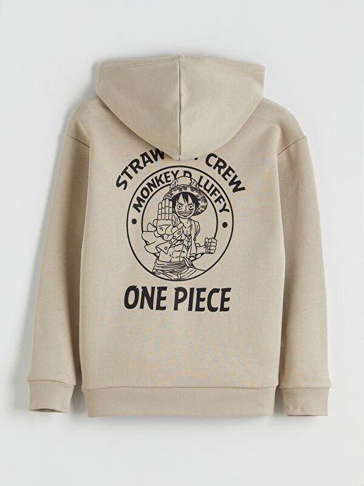 One Piece Bask?l? Erkek ?ocuk Kal?n Sweatshirt