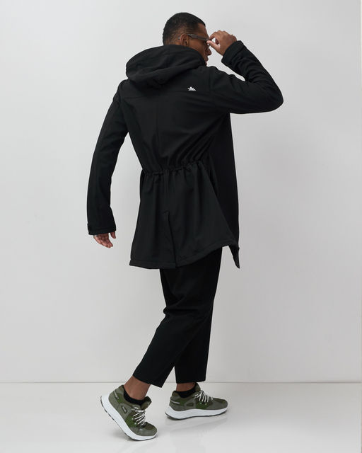 Парка спортивная мужская с капюшоном softshell черного цвета 9565Ch - Mtforce фото 17