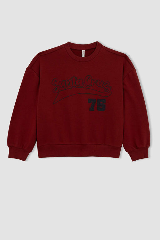 Толстый свитшот оверсайз для девочек - Defacto фото 8