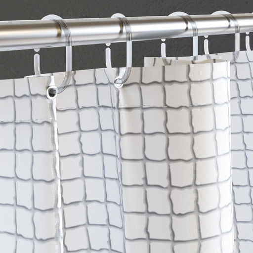 VAL NC-3-SC-1820 Штора для ванной комнаты, полиэстер, 200*200 см, моно, серый, CLASSIC GREY, шт