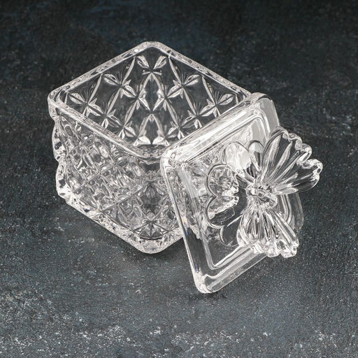 Сахарница стеклянная «Бабочка», 170 мл, 8×10,5 см, с крышкой