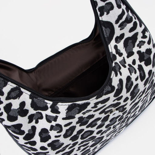 Сумка-хобо на молнии, цвет чёрный/белый - Simaland фото 3