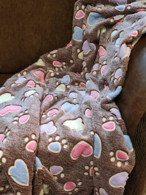 Плед плюшевый Светящийся 180x200 ЛАПКИ цветные - My bed фото 4