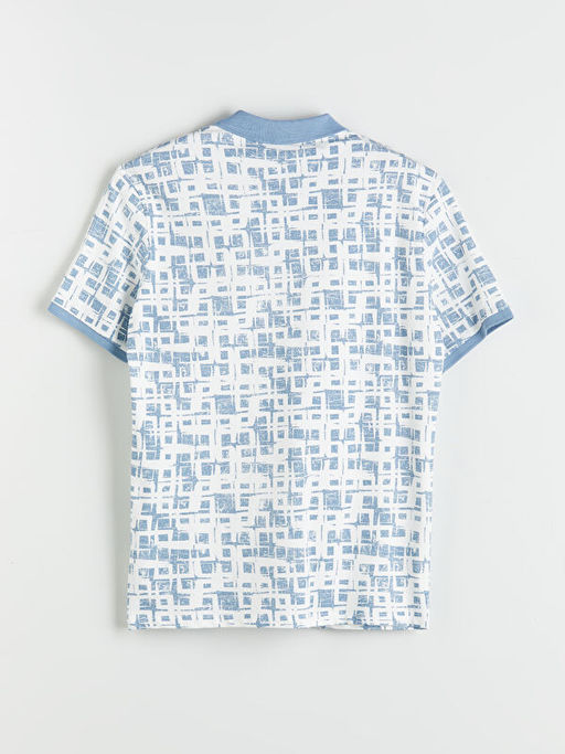 Polo Yaka Desenli Erkek Ti??rt