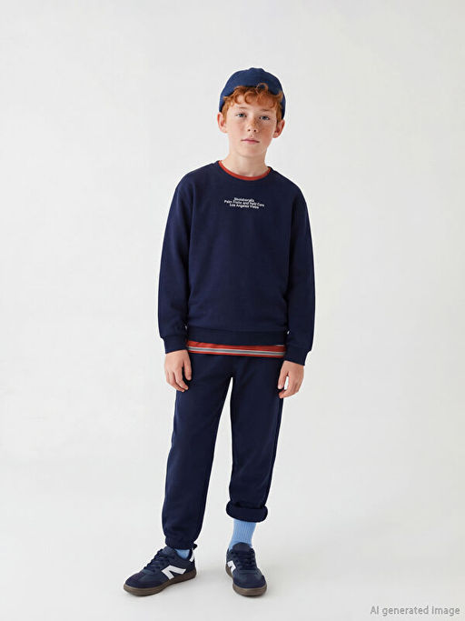 Bask?l? Erkek ?ocuk E?ofman Tak?m