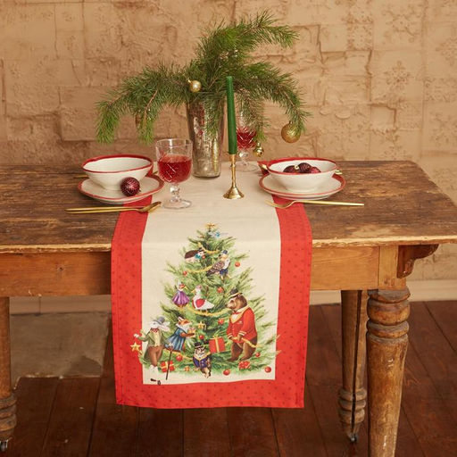 Дорожка на стол Этель Noble Christmas 40х147 +/- 5 см, 100% хл, саржа 190 гр/м2  фото 2