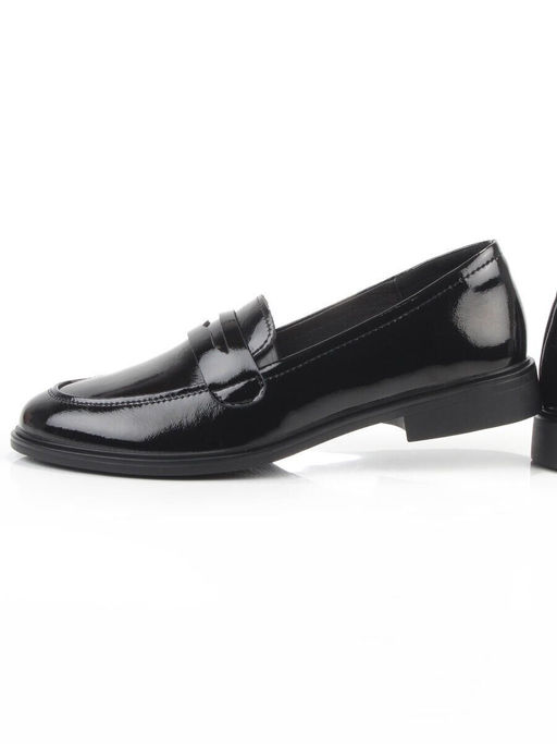 03-DCO142-2 BLACK Лоферы женские (натуральная кожа)