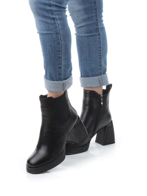 04-M3-836 BLACK Ботильоны зимние женские (натуральная кожа, натуральный мех) - Фабричный китай фото 15