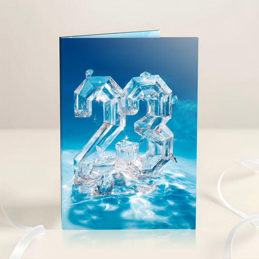 Открытка 4 шоколадки "23 (ледяные цифры)"