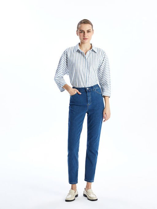 Straight Fit Kad?n Jean Pantolon