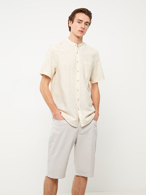 Standart Kal?p Gabardin Erkek Bermuda ?ort