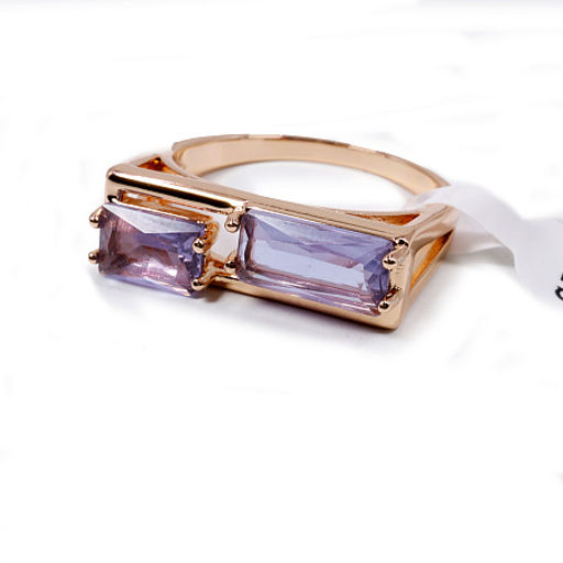 Комплект ювелирной бижутерии German Gold кольцо и серьги с Аметрином - Сандаловый дом фото 4