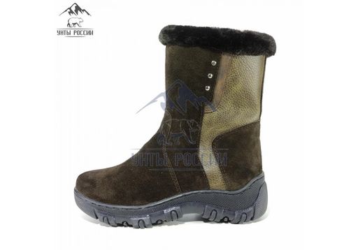 Сапожки подростковые коричневые, литая подошва