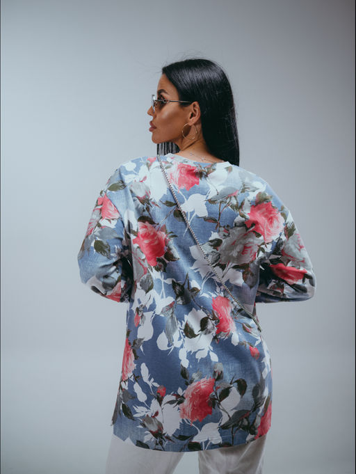 Роуз свитшот женский (голубой) - Lovetex фото 7