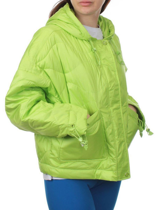 23-022 LT. GREEN Куртка оверсайз демисезонная женская (синтепон 100 гр.)
