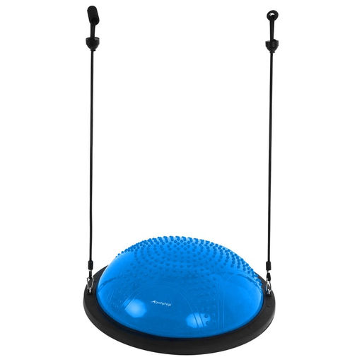 Полусфера BOSU гимнастическая ONLYTOP, массажная, с насосом, 58×25 см, синяя