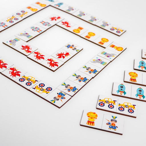 Умное домино. Только для мальчиков, 28 фишек - Лесная мастерская фото 3