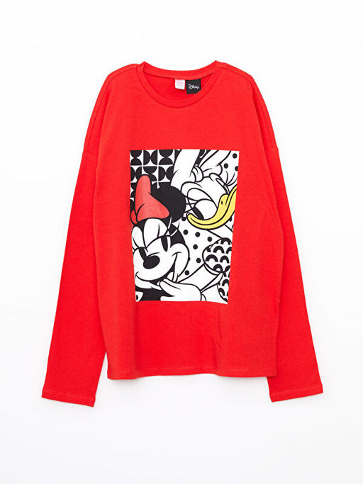 Bisiklet Yaka Minnie Mouse Bask?l? Uzun Kollu K?z ?ocuk Pijama Tak?m? - Waikiki фото 2