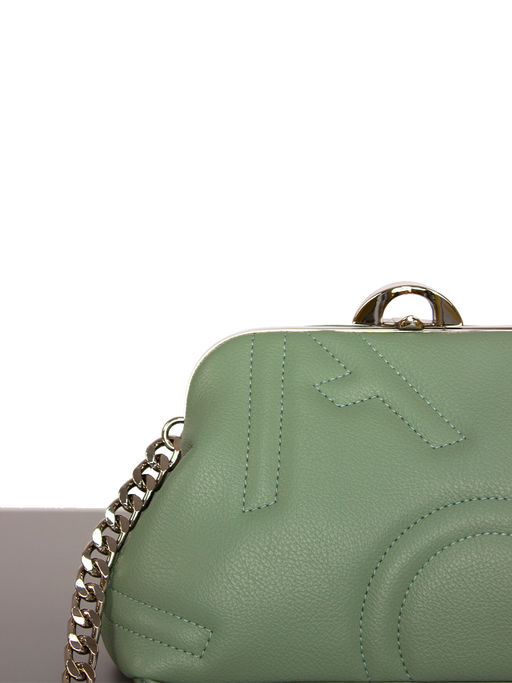 LACCOMA сумка Жасмин-Л815-дымчато-зеленый эко кожа хлопок  фото 3