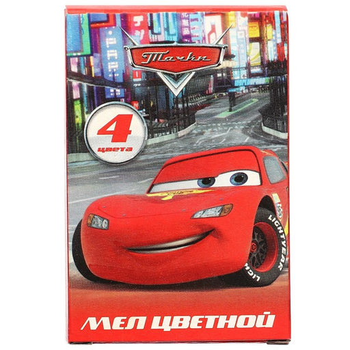 Мелки цветные школьные 4шт Тачки, прямоугольные - Disney фото 7