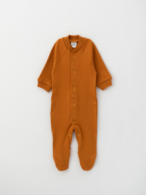 Комбинезон для новорожденного из хлопкового трикотажа, беж/панда - Lesi kids фото 17