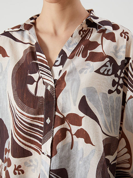 Desenli Oversize Kad?n G?mlek