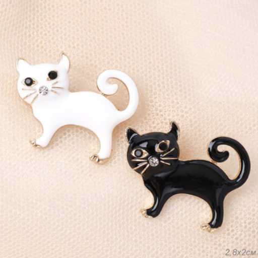 Брошь Кошка / 6485 /уп 12/микс