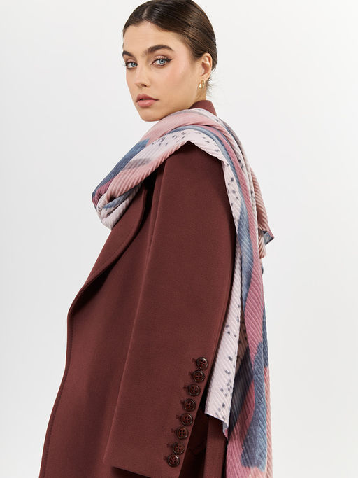 Большой, мягкий, тонкий и очень нежный двусторонний палантин с рисунком - Tantino фото 6