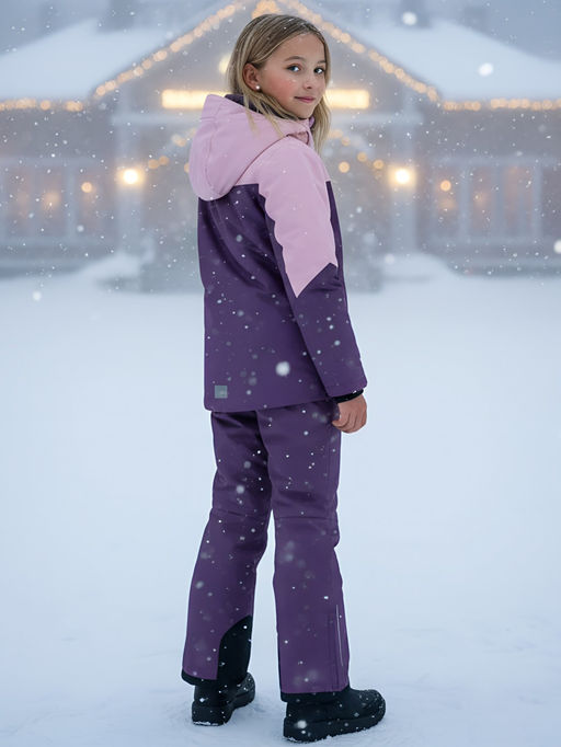 Горнолыжный костюм зимний для девочки темно-фиолетового цвета 9432TF - Valianly фото 34