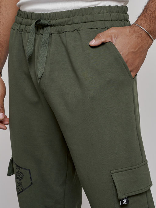 Брюки джоггеры спортивны мужские цвета хаки 12918Kh - Mtforce фото 13