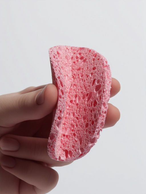 Цена за 2 шт. Спонж для умывания, d=8 см, розовый