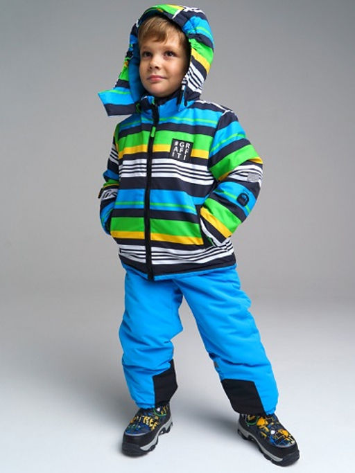 32212013 Комплект текстильный для мальчиков: куртка, полукомбинезон, голубой