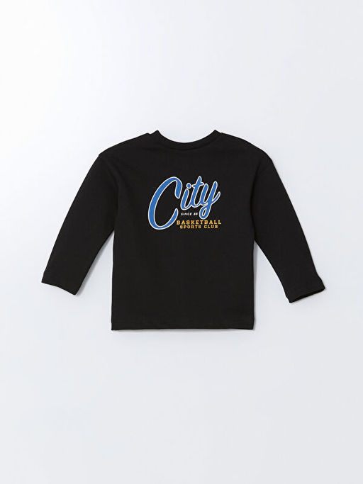 Bisiklet Yaka Bask?l? Erkek ?ocuk Ti??rt - Waikiki фото 3