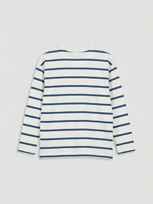 Bisiklet Yaka ?izgili Erkek ?ocuk Ti??rt