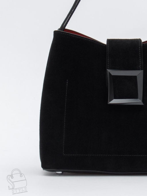 Сумка женская кожаная 2400YF black Polina&Eiterou