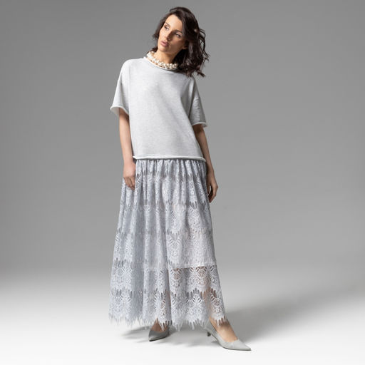 Платье комбинированное с кружевом, Откровенный шик - Charutti фото 2