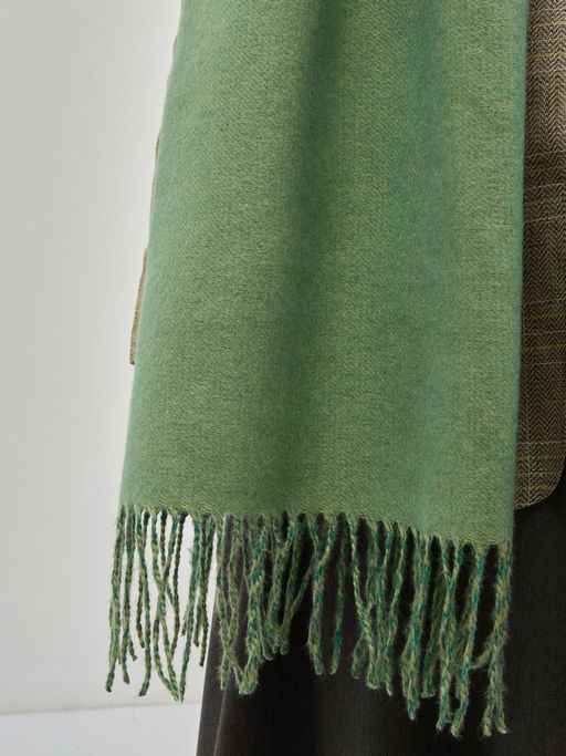 В составе шерсть и кашемир! теплый двусторонний палантин - Tantino фото 3