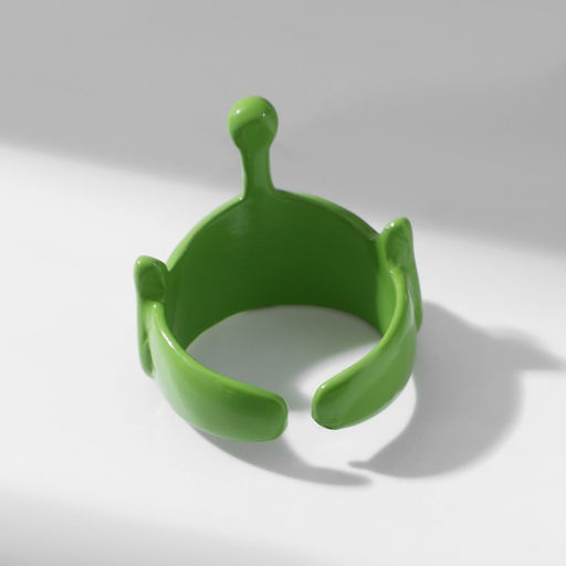 Кольцо «Монстрик», с антенной, зелёное, безразмерное