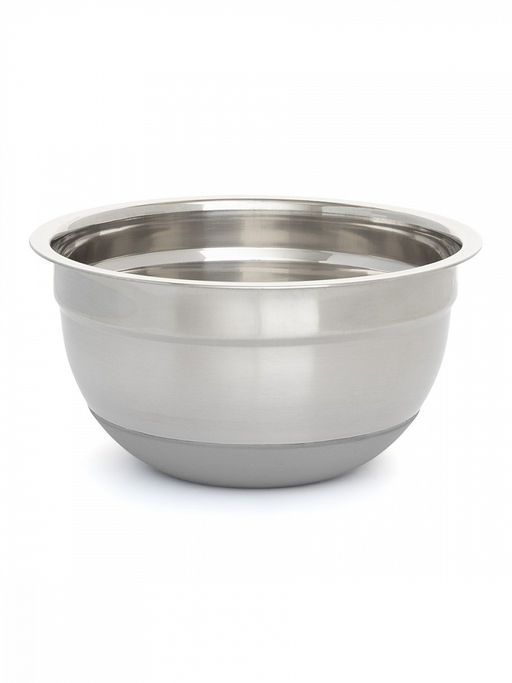 Миска для смешивания продуктов с крышкой 1,4л серый нержавеющая сталь, силикон, ПП