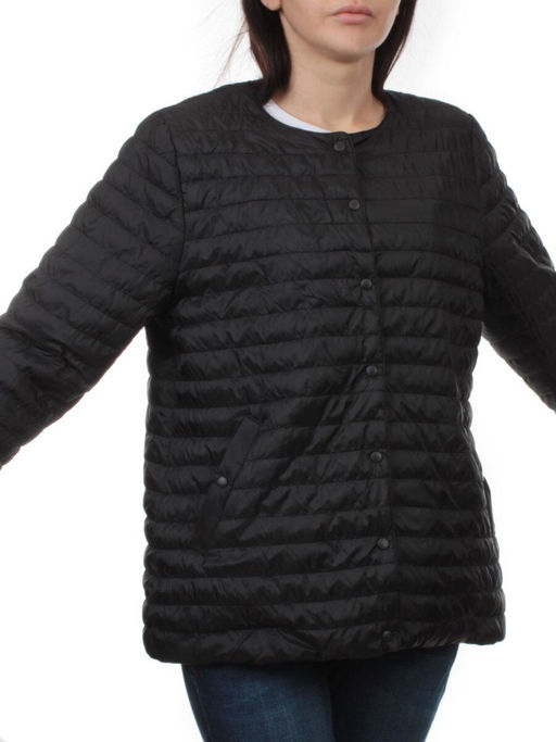 K-527 BLACK Куртка демисезонная стеганая женская (70 гр. холлофайбер) - Fashion фото 2