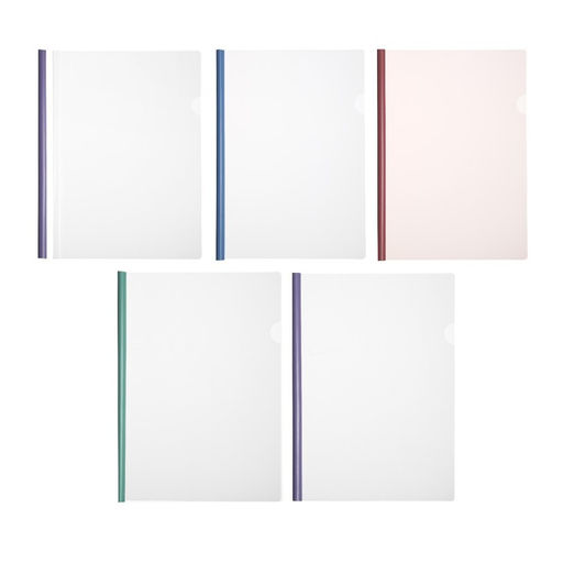 Цена за 4 шт. Папка-скоросшиватель формат А4, 160мкр, пластик, тонированный, МИКС